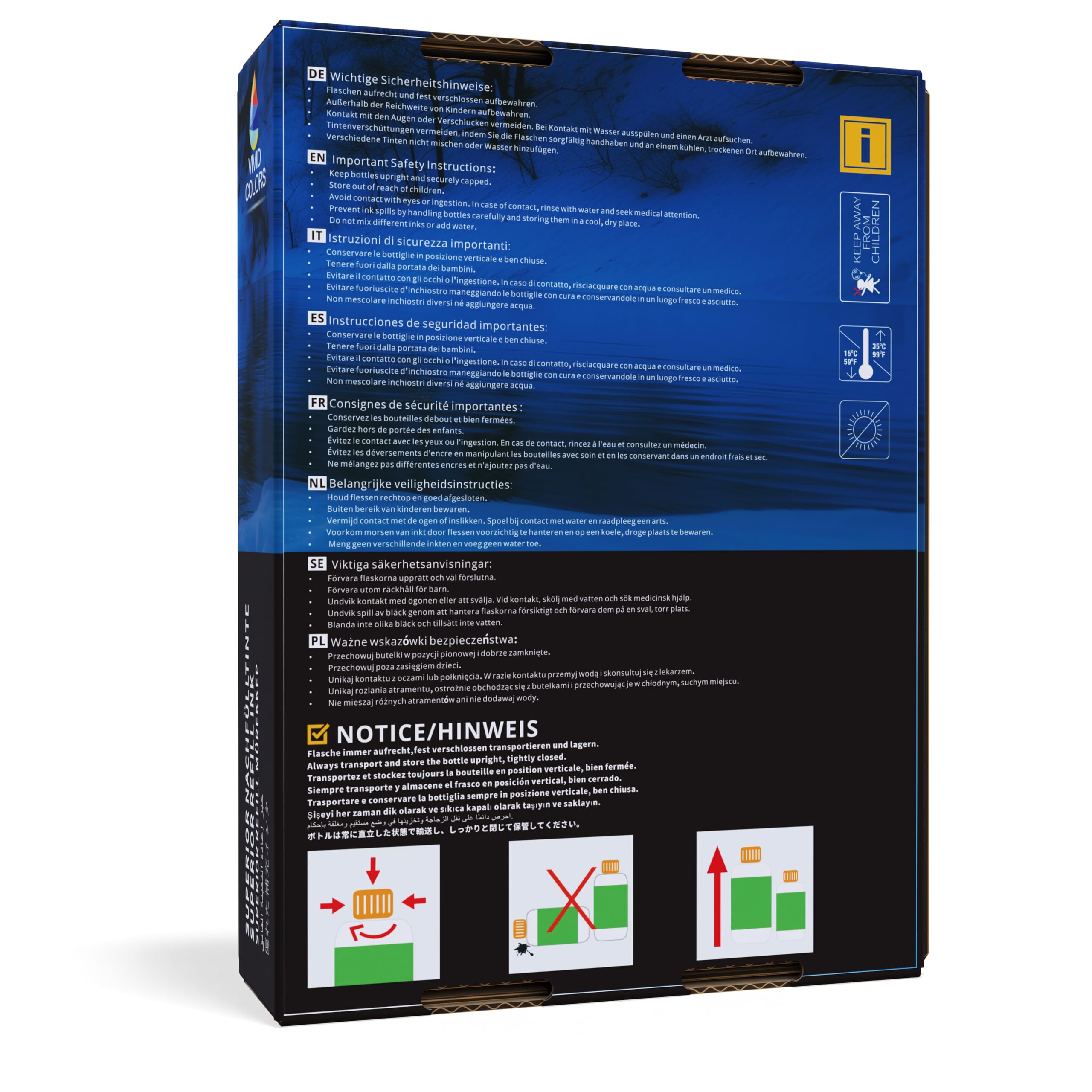 Kit di Ricarica Inchiostro 550ml – Compatibile con Cartucce Canon PG-560 CL-561 Standard e XL – Per Stampanti Canon PIXMA TS5350, TS7450, TS5351, TS5352, TS5353, TS7451, TS5355