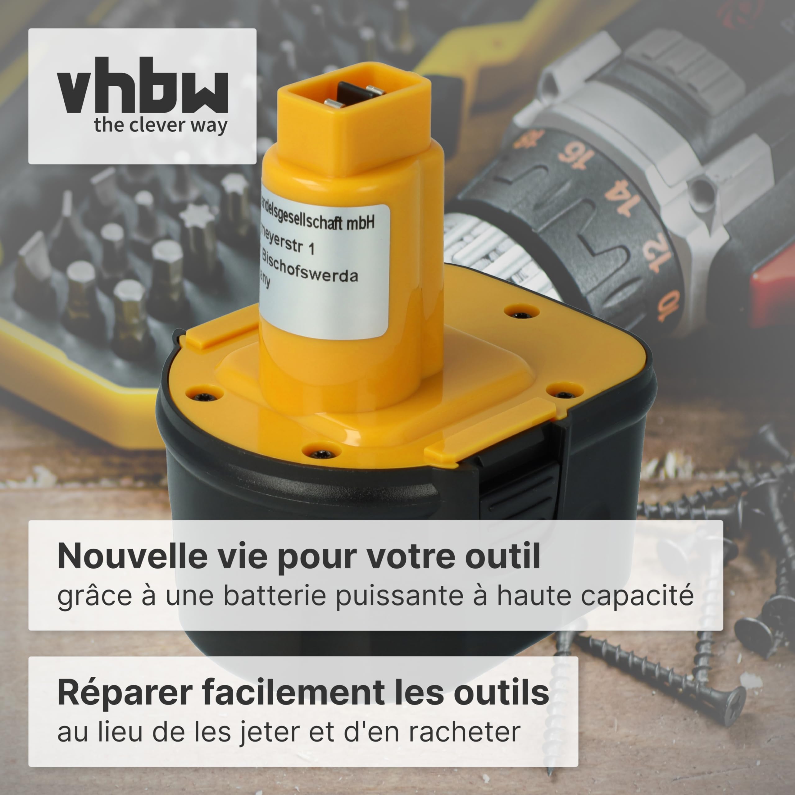 vhbw 2X Batteries Compatible avec Dewalt DW979K2-BR