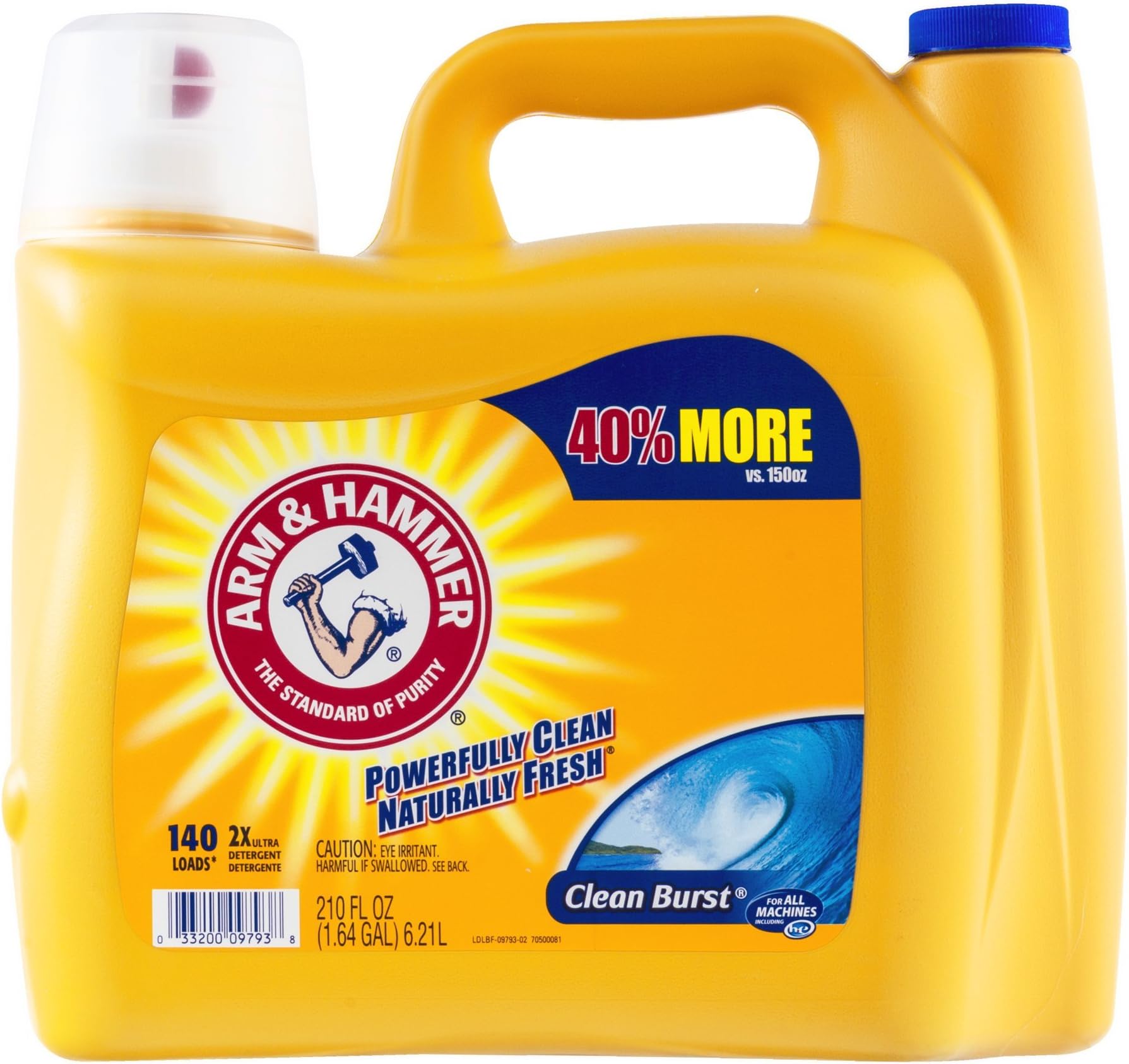 Clean Burst, 140 Loads Liquid Laundry Detergent, 210 Fl oz