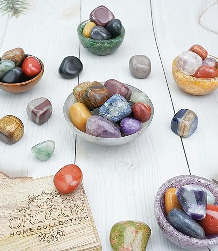 Miniatura 4 de Crocon Juego de cristales y piedras curativas surtidas de 1 libra para sanación de Reiki, piedras pulidas con cristales pulidos, meditación de