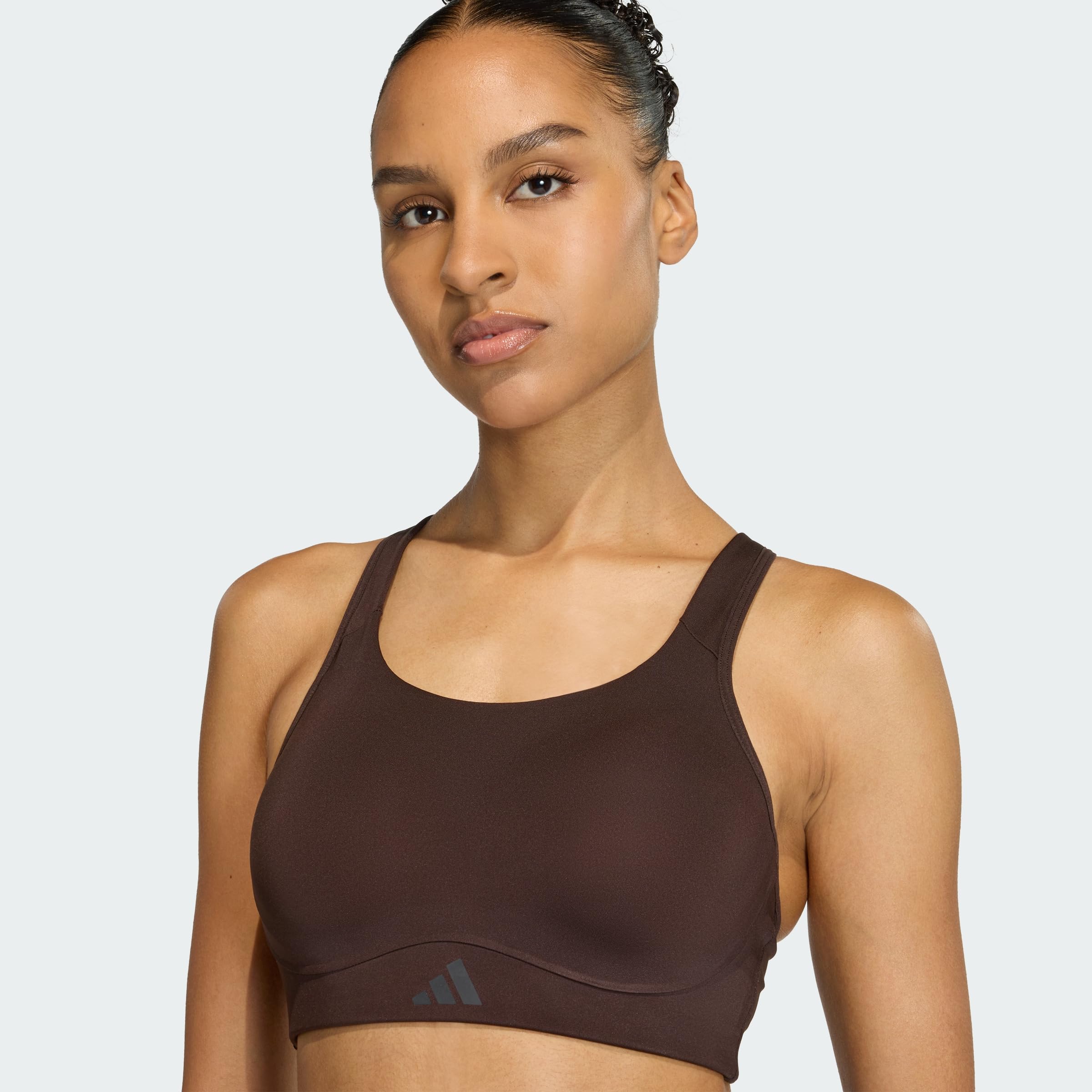adidas dames Optime Workout High Support Bra, Aurora Coffee, L A-B