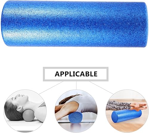 Miniatura 5 de Mikikit High-Density Foam Yoga Column Muscle Massager Roller for Deep Tissue Massage and Muscle Release Blue Fitness Roller for Back Shoulder Neck
