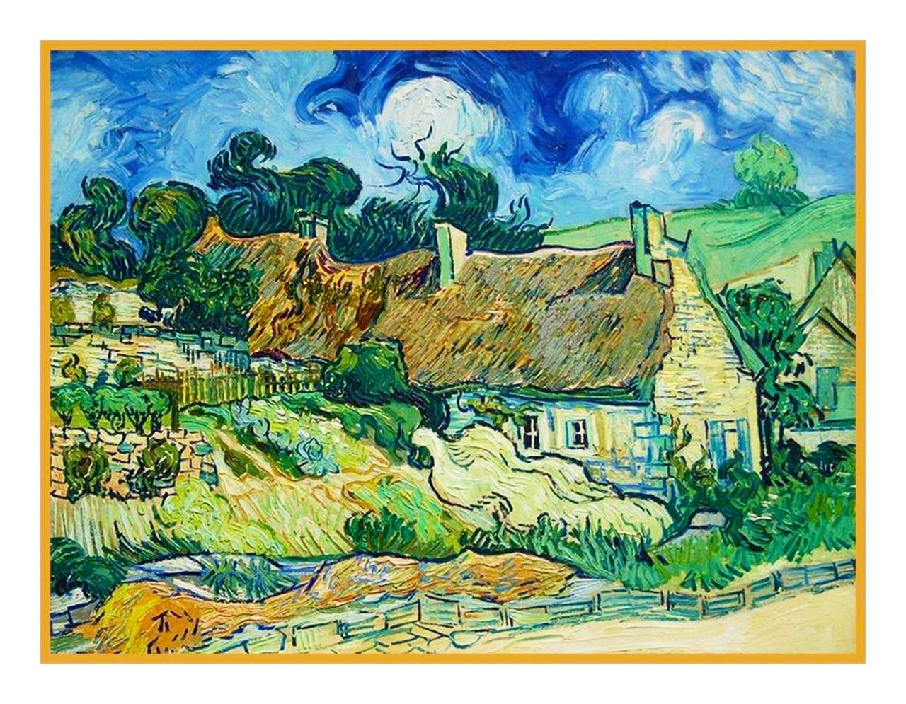 Thatched Cottage At Cordeville Cross Stitch Pattern By Artecy