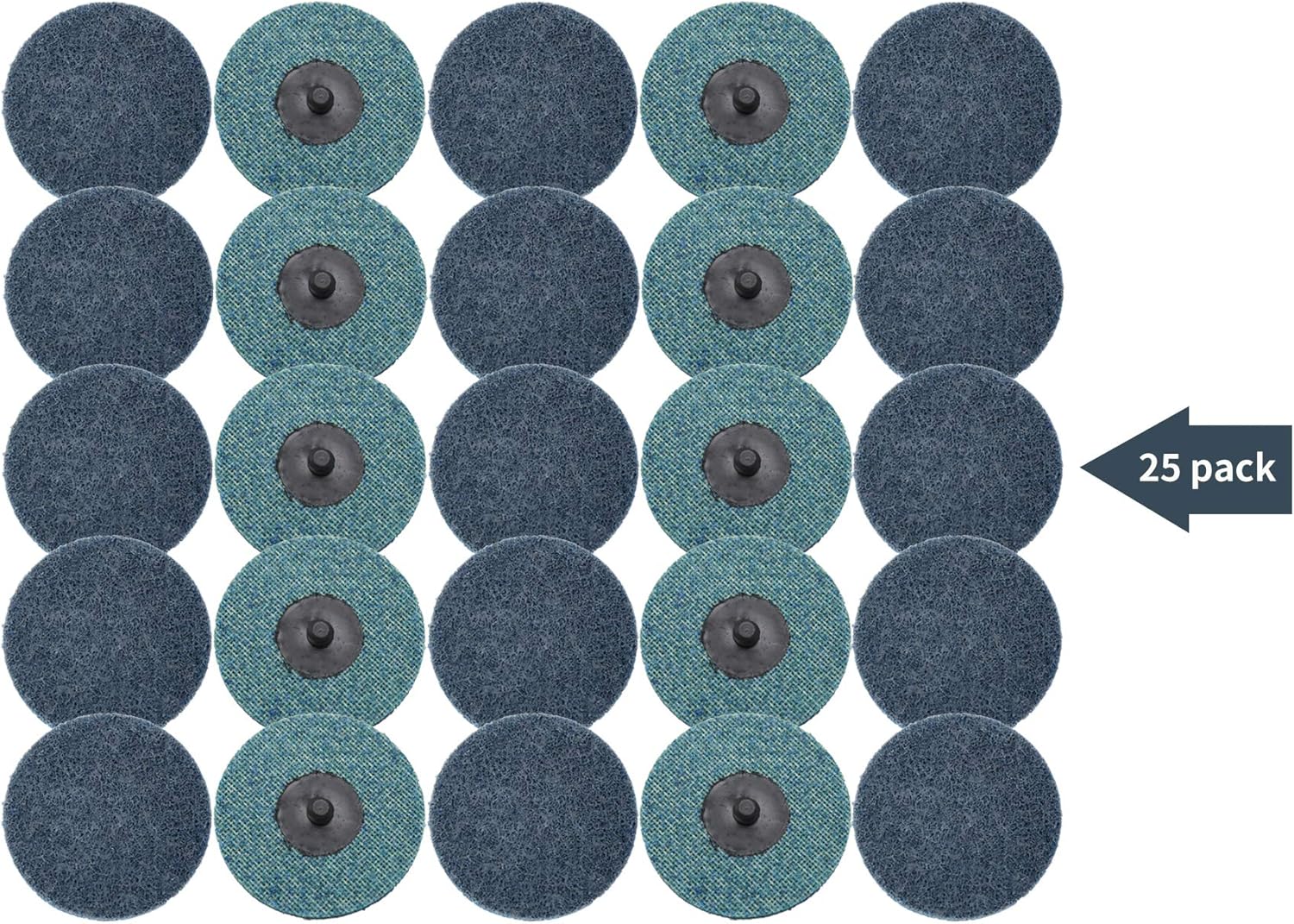 3 Inch Quick Change Sanding Discs, 25 Pack Fine Sanding Discs, Surface Conditioning Discs for Die Grinder(Blue-Fine).