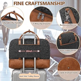 2 Set 4PCS Weekender Bags for Women with Toiletry Bags