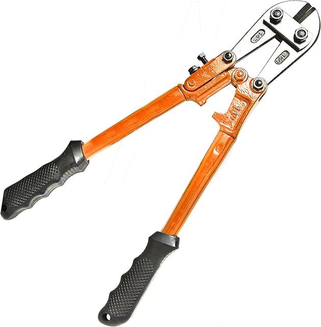 Brackit Heavy Duty 14 Bolt Cutters, 355mm Stainless Steel Mini Cropper Tool with Rubberized Anti-Slip Easy Grip Handles for Mechanics, Carpentry, Building, Plumbing [Colours May Vary]