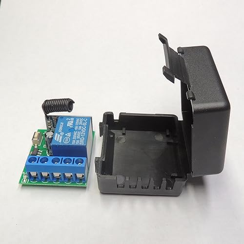 Miniatura 12 de DieseRC Interruptor de control remoto inalámbrico universal de 433 Mhz CC 12 V 1 CH RF Relé receptor módulo con 1 transmisor, interruptor remoto de