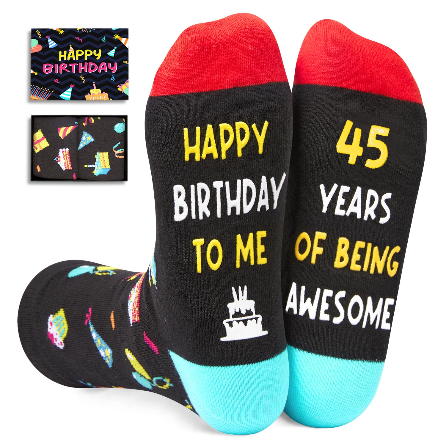 Birthday Gifts for Adults - Socks for 45 50 Year Old, Thoughtful Gifts for Female Male