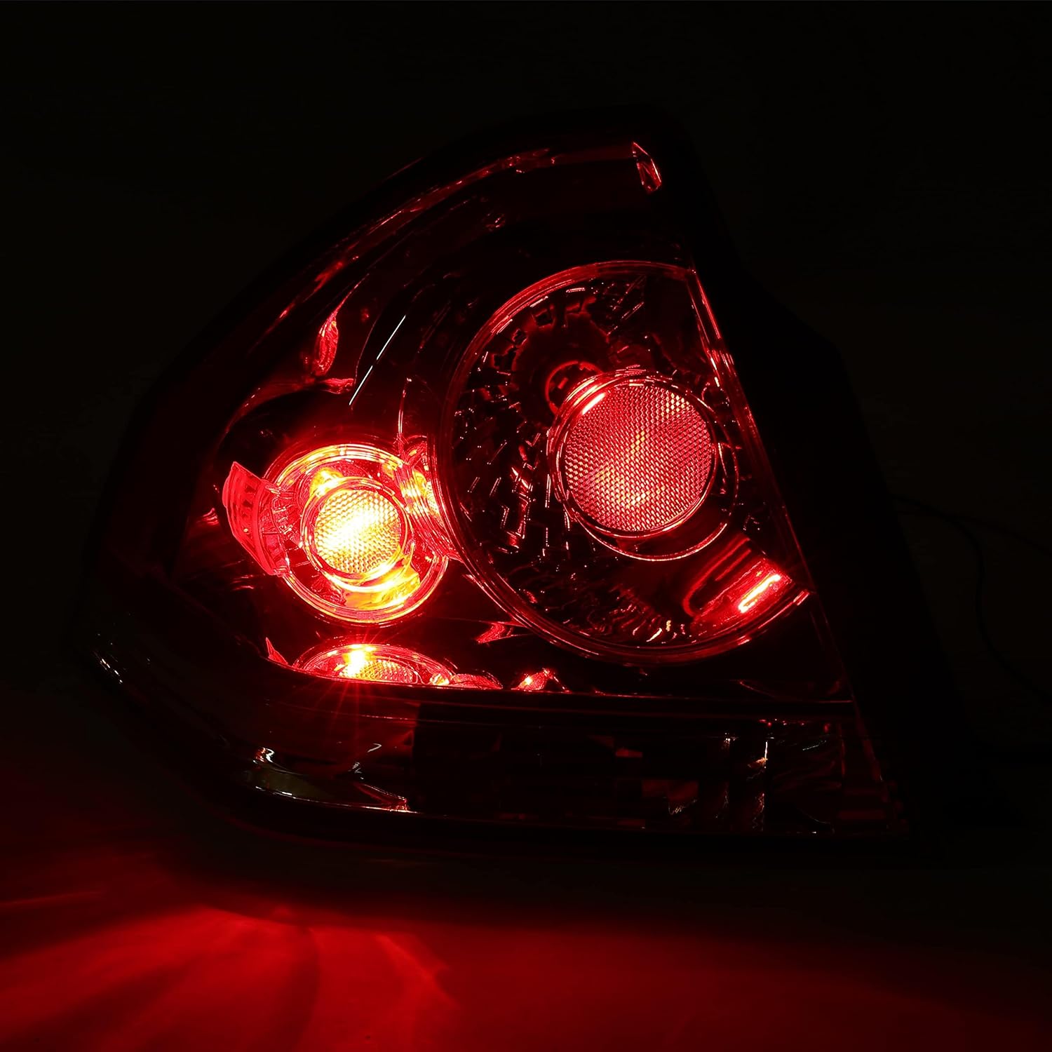 KUAFU Tail Light Left w/Bulb Compatible with 2006-2013 Chevrolet Impala 2014-2016 Chevrolet Impala Limited Tail Lamp Replacement for 25971597 GM2800193 Plastic Red Lens