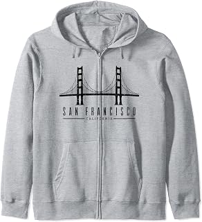 San Francisco California Golden Gate Bridge City Gift Zip Hoodie