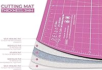 Vista 3 de Estera de Corte Elan A4 Rosa y Morada, Estera de Corte Autorreparable A4 9x12 Pulgadas, Tabla de Corte de Manualidades Rosa de 5 Capas, Tabla