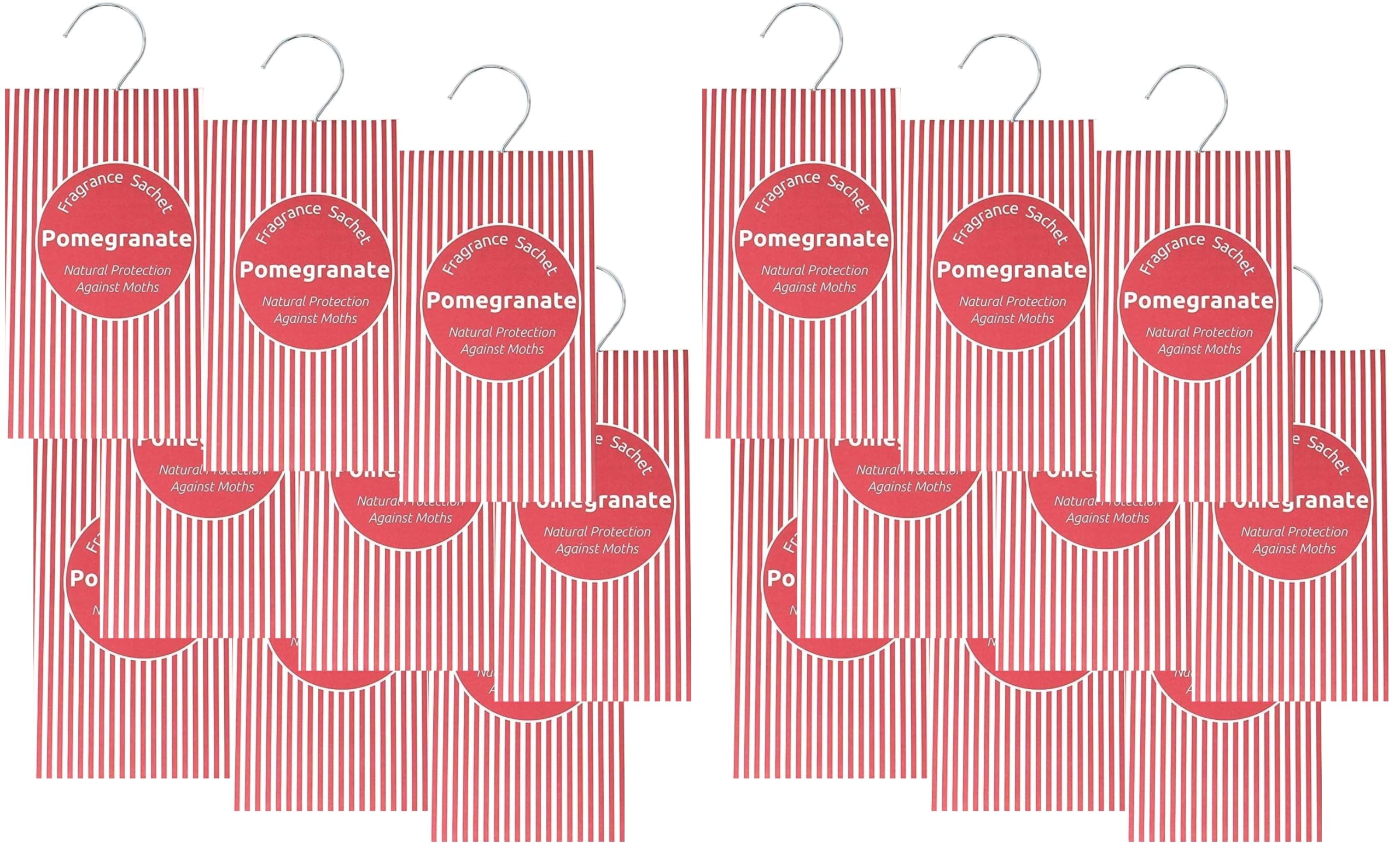 Fragrance Scented Sachet Bags, Natural Moth Repellent, Pack of 18, pomegranate, Wardrobe Air Fresheners, Storage & Clothing Odour Prevention, Wardrobe Fresheners, Scented Sachets