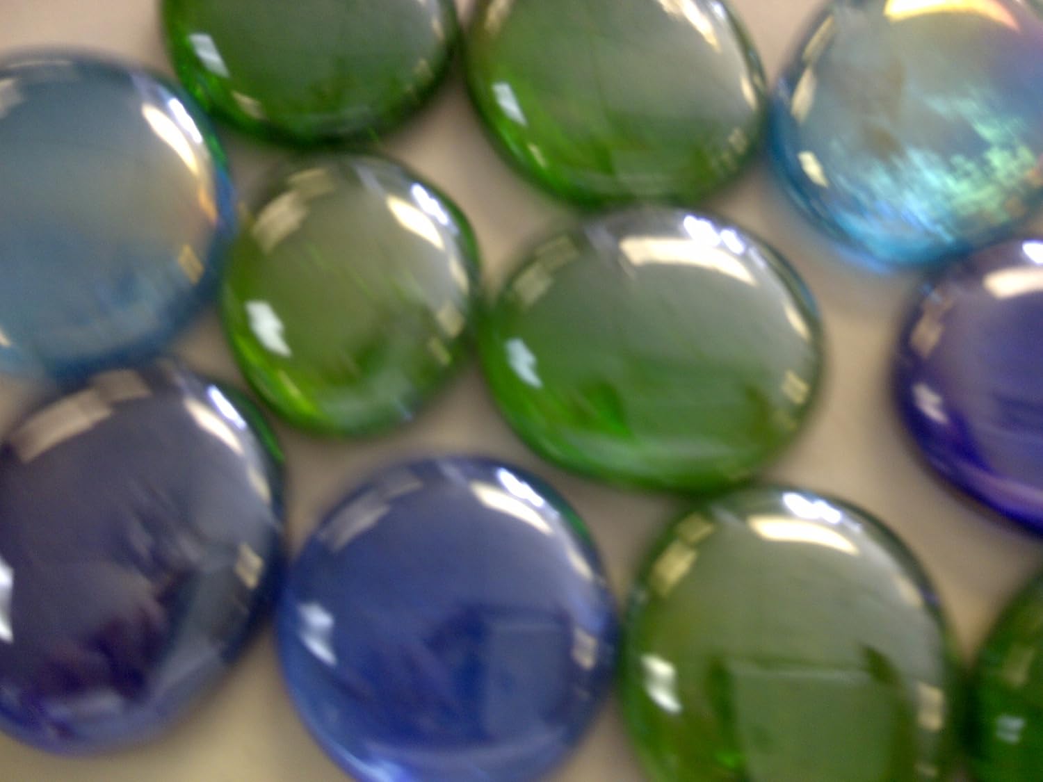 TBC "ASSORTED BLUES & GREENS" XL Decorative Gems Vase