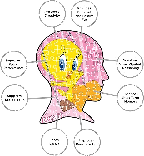 Miniatura 5 de AQUARIUS Looney Tunes Tweety - Rompecabezas de 500 piezas, sin deslumbramiento, ajuste de precisión, mercancía y coleccionables con licencia oficial