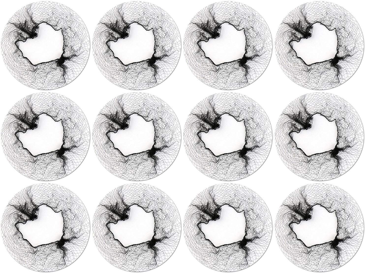 Paradise Set Of 12 Net Bun Cover Casual Style Juda Net, Jali For Women And Girls, Black, Pack Of 1