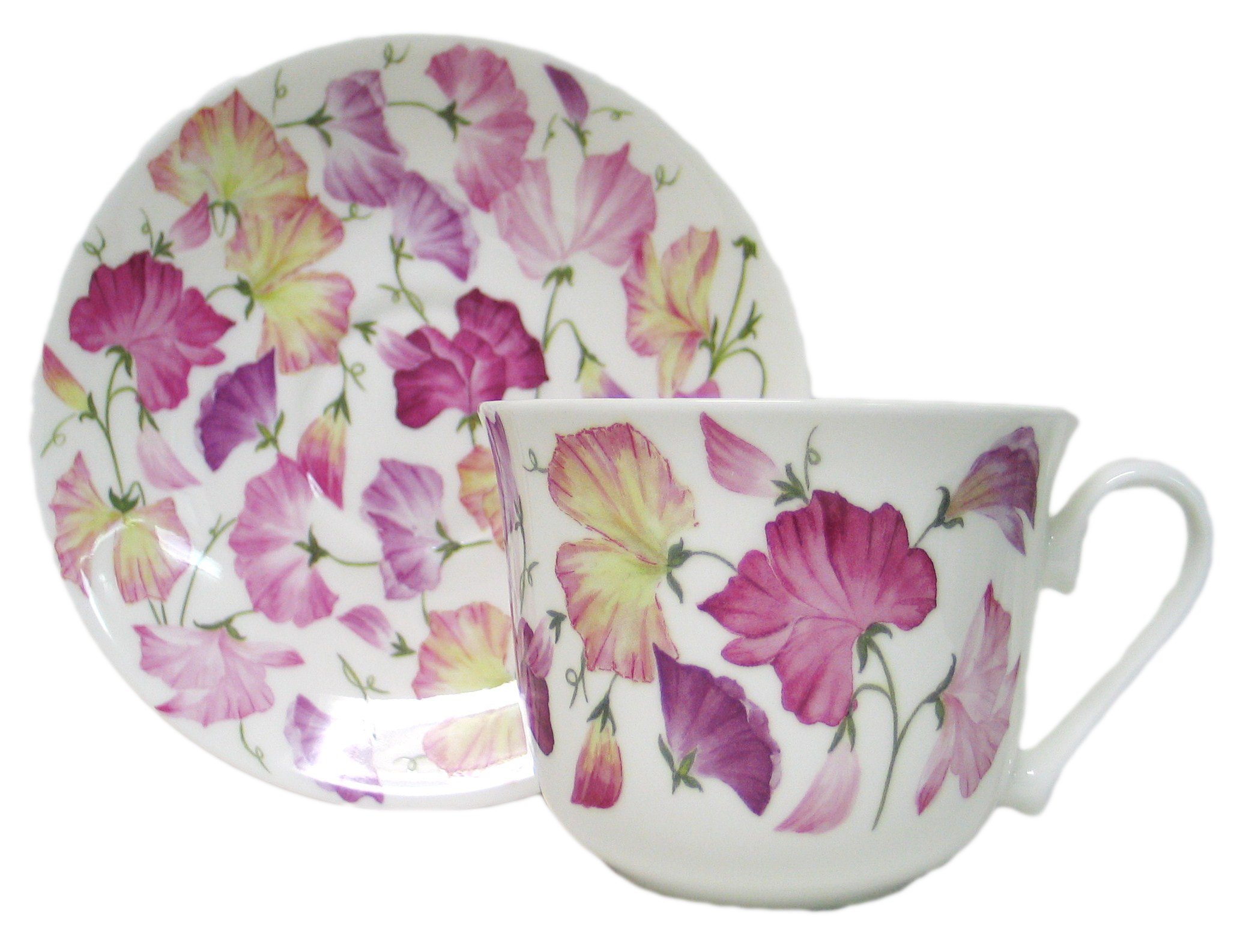 Roy kirkham soucoupe tasse à café motif "sweet pea-rose