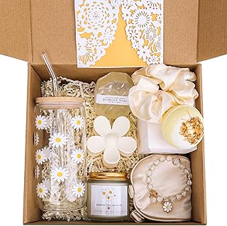 Birthday Gifts for Teen Girls, Happy Birthday Gift Basket for Women, Unique 18th 21st Birthday Gifts for Girls, Friendship, Sister, Daughter, Girlfriend - Daisy Birthday Gift Ideas Set