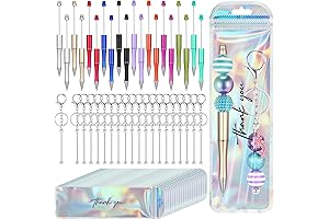 Colorful Beadable Keychain Bar and Pen Set for DIY Creations