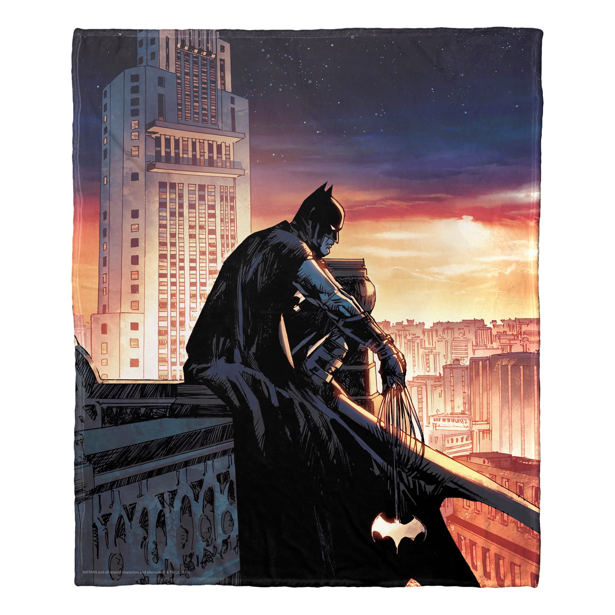 Couverture Batman Silk Touch 127x152 cm design The Dark Knight pour fan de DC Comics