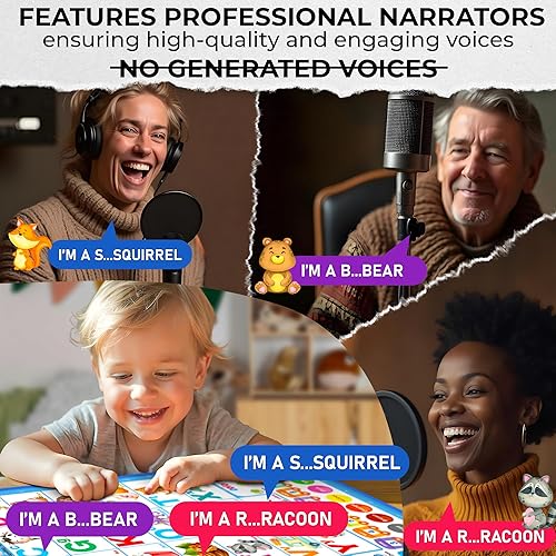 Miniatura 2 de QUOKKA Juguetes educativos para niños de 5 a 7 años - Tabla vertical de pared de aprendizaje ABC para niños pequeños de 3, 4 y 6 años, póster