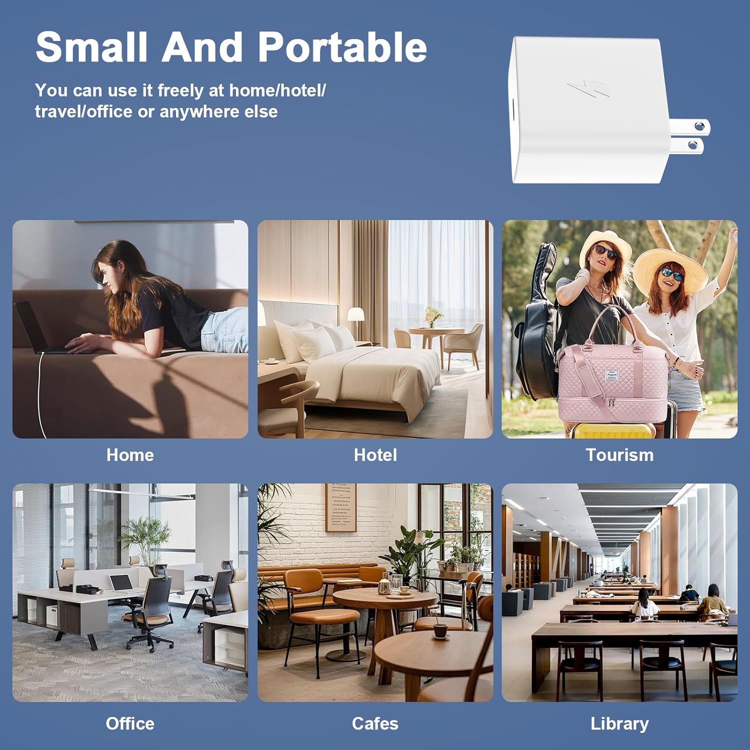 USB C Charger 60W for Super Fast Charging for Samsung S26 Ultra, Type C PD Wall Charger Adapter with 5A USB C to USB C Cable 1m for iPhone 17 16 15 Galaxy S26+ S25 S24 S23 S22 A17 A57 A56 Pixel 10 9 8