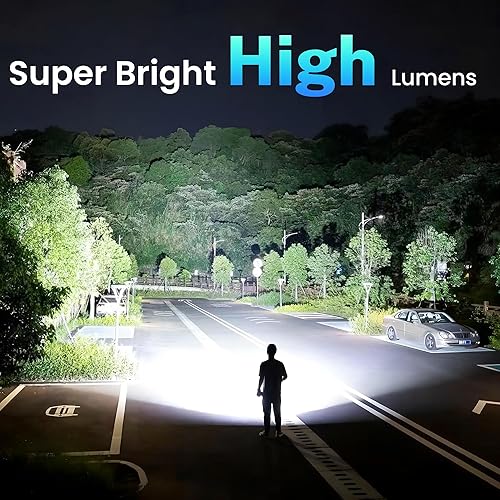 Miniatura 3 de Linternas recargables de 990.000 lúmenes altos, luz de flash súper brillante de largo alcance 5000 pies, 4 modos con linterna táctica intermitente