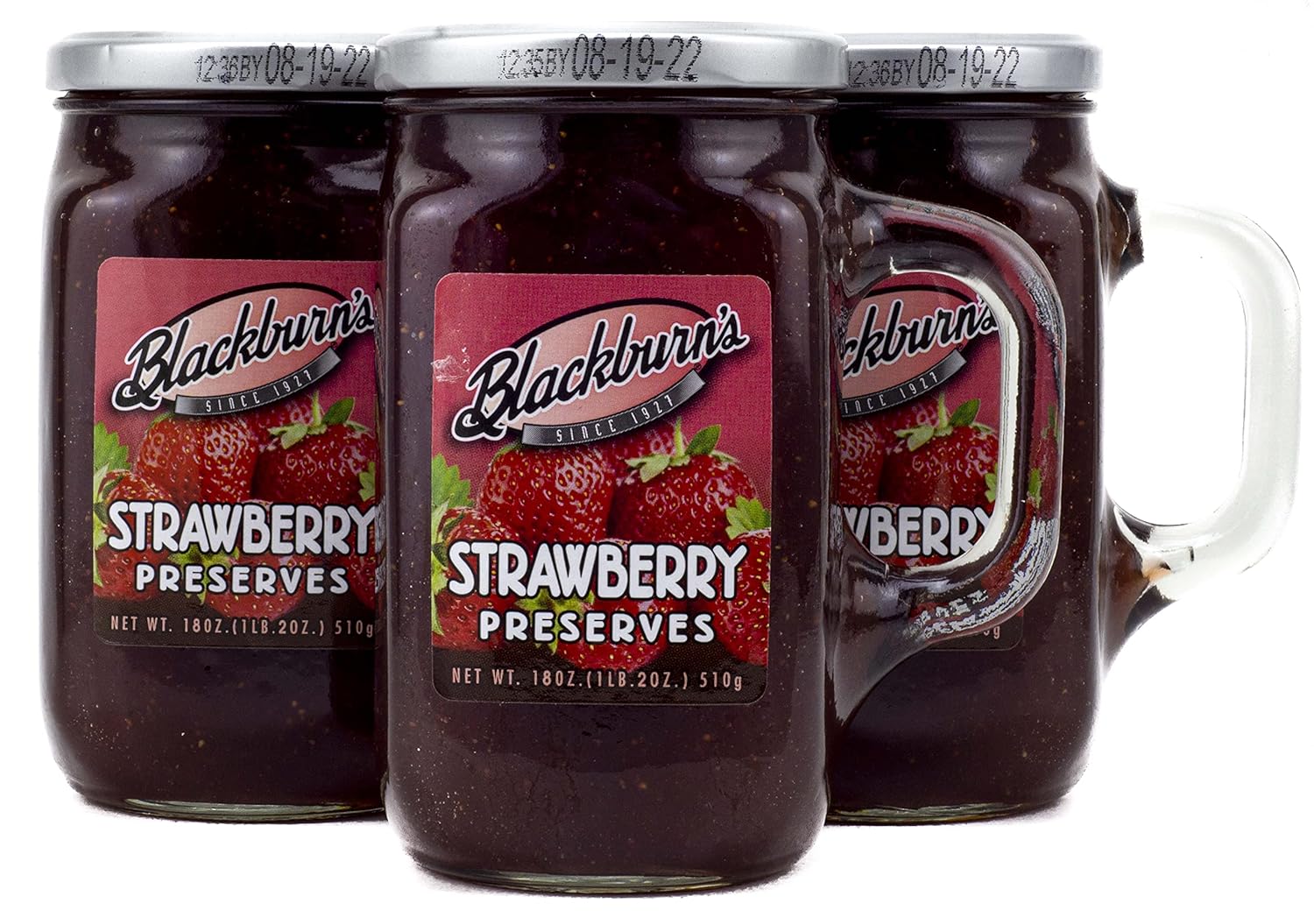 Blackburn's Preserves & Jellys 18oz Reusable Handled Glass