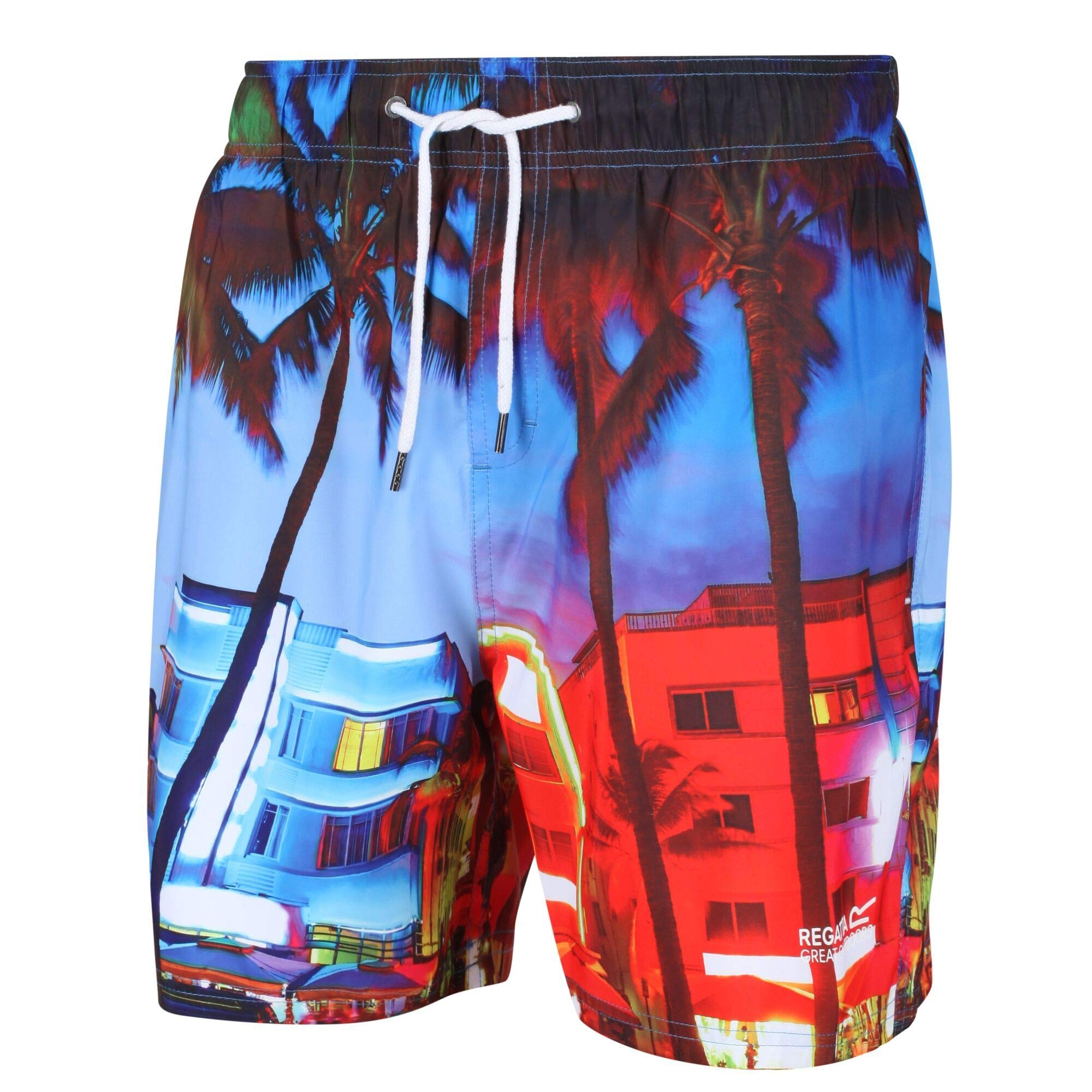 Regatta Mawson II - Bañador De Secado Rápido con Forro De Malla Swimwear, Hombre, Resort Photo, XXXL