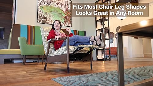Miniatura 9 de NancyProtectz - Protectores de calcetines para patas de muebles, patentados con agarres de goma y almohadillas de fieltro de doble capa, (marrón