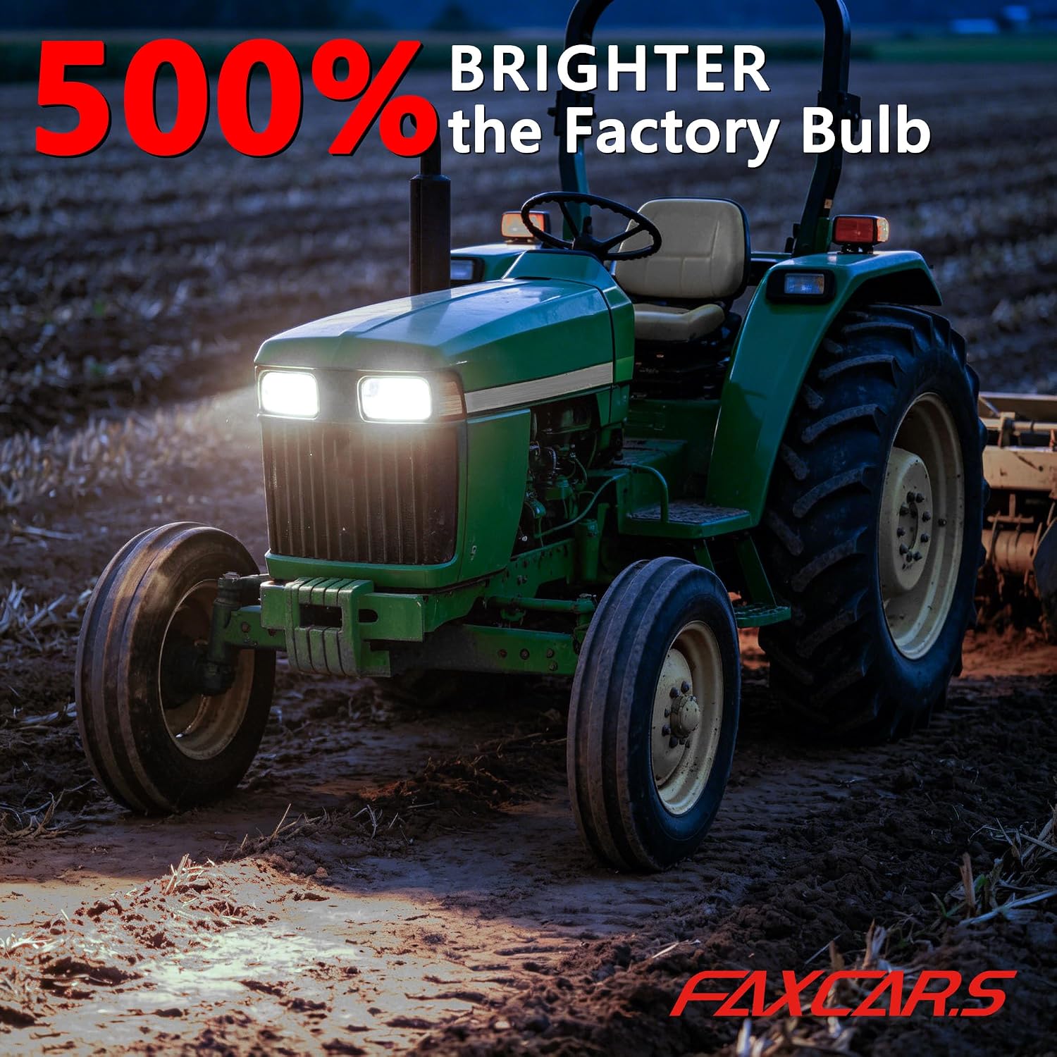 1156 LED Front Bulbs AD2062R for John Deere LA130 LA175 LA115 L130 L110 L111 X350 X380 X300 E160 LT155 S240 2305 Lawn Tractor Head Lights, 6000K Cool White Replacement GE1156 57M8180 LVU802955