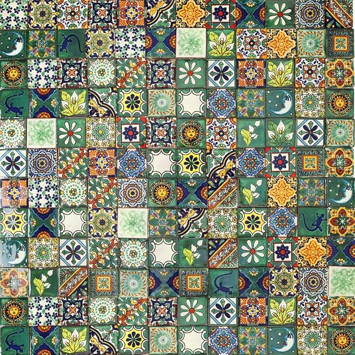 Buy Verdicino 120 Mexican Tiles 5 x 5 cm Talavera Bathroom and Kitchen