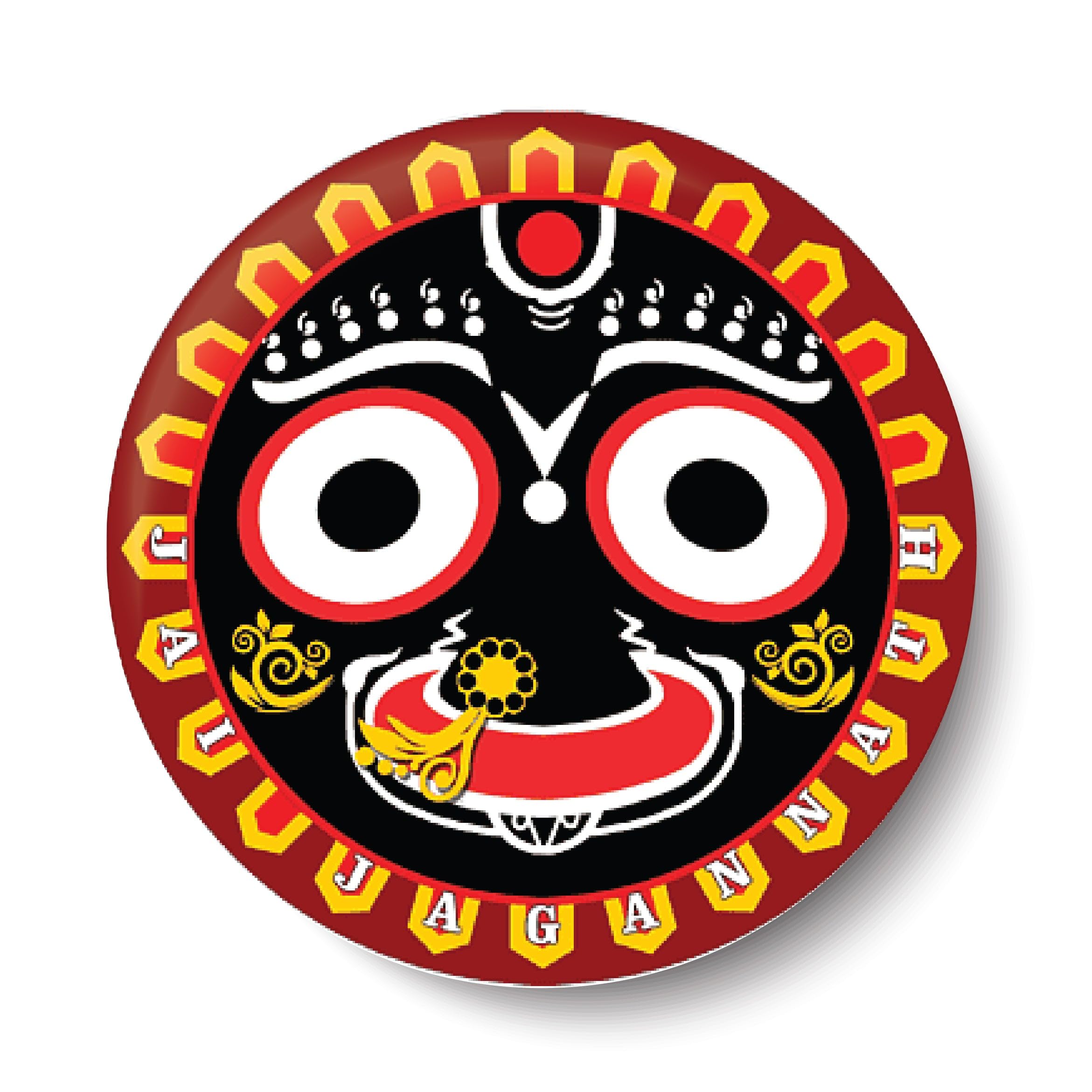 PEACOCKRIDE Jai Jagannath I Puri Jagannatha Temple I Pin Badge (Multicolor, 37mm) (B0D6Y8C6XG) Amazon Price History, Amazon Price Tracker