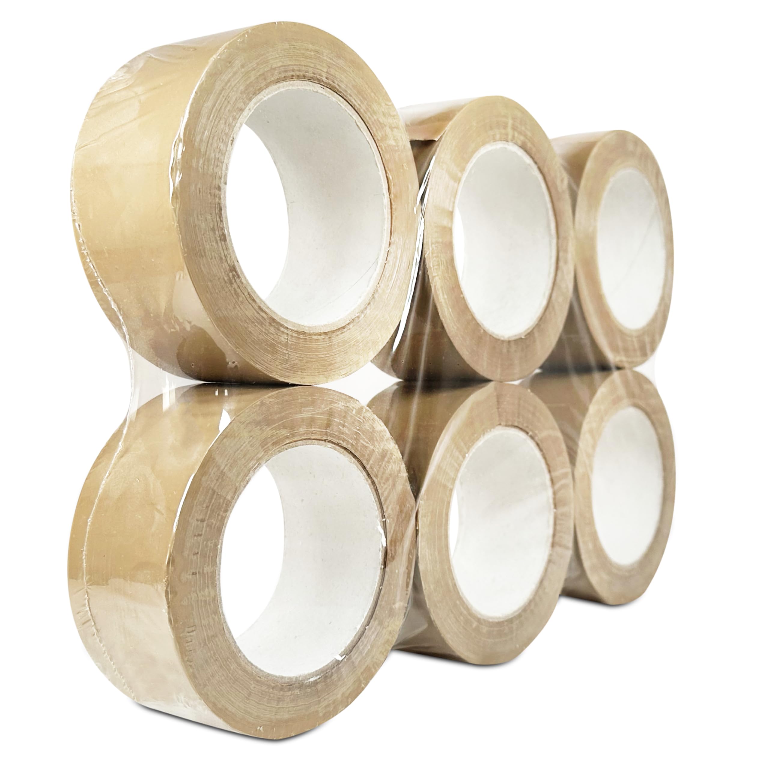 MUNTRADE Pack 24 Cintas Adhesivas Marrón 48 mm x 60 m | Cinta Adhesiva de Embalaje, Mudanza, Almacenamiento, Sellar