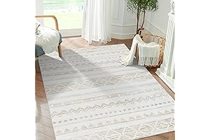 jichan Entryway Rug Boho | 3x5 Ultra Thin Washable