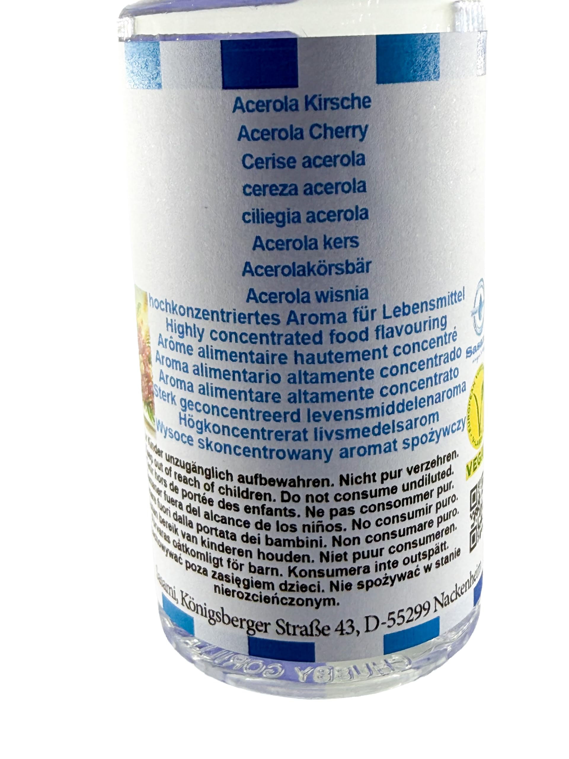 Aroma concentrato ciliegia acerola - vegano - Sasami - 100ml