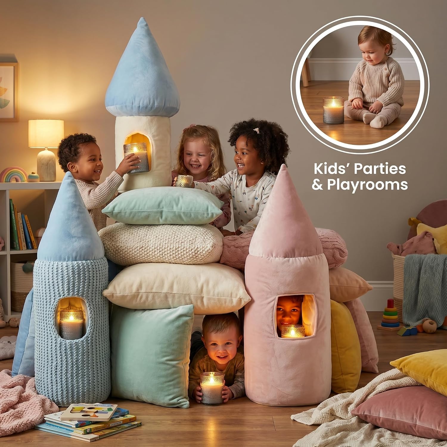 VENTA Stunning Grey Dotted Glass Flameless Candles 2-Pack with Realistic Flickering Glow | Includes Remote & Timer | Battery Operated LED Set for a Cozy & Chic Home Decor Accent