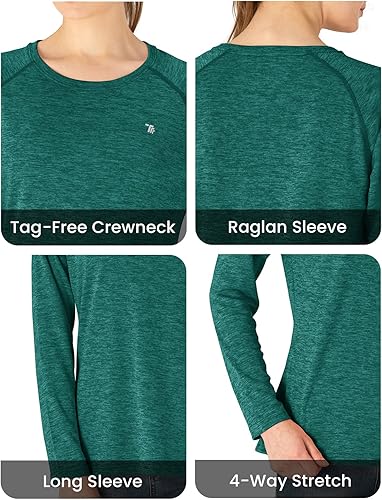 Miniatura 4 de TBMPOY Camisas de manga larga con protección solar UPF 50+ para mujer, ligeras, para senderismo, correr, pesca, al aire libre