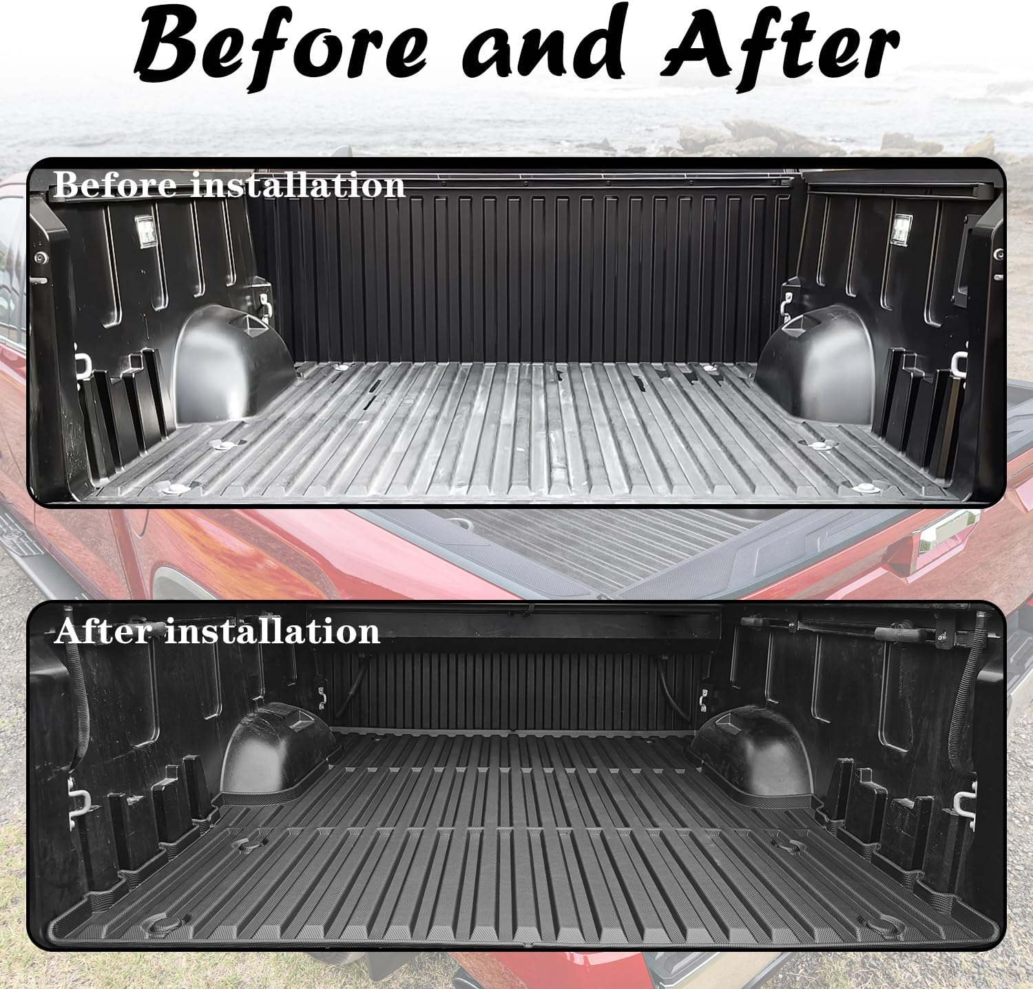 SADELOOS Truck Bed Mat Compatible with 2022-2026 Toyota Tundra Short Bed (5.5 FT/ 65.4 Inches) Vehicle Perfectly Flush All Weather Protection TPE Heavy Duty Truck Bed Floor