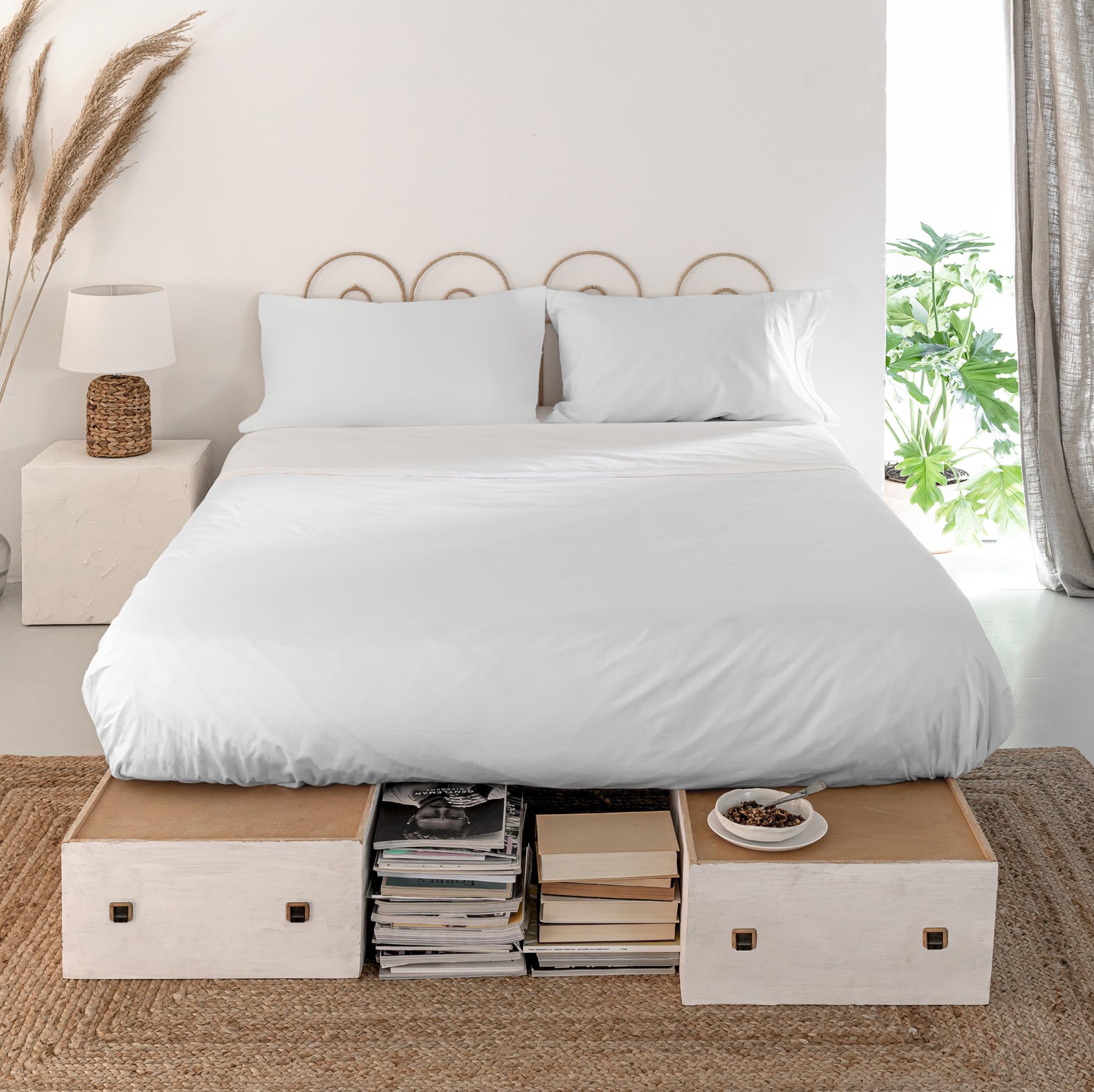 Basic 200 tc Sabana 260x270 cm (Cama 180/200) Blanco