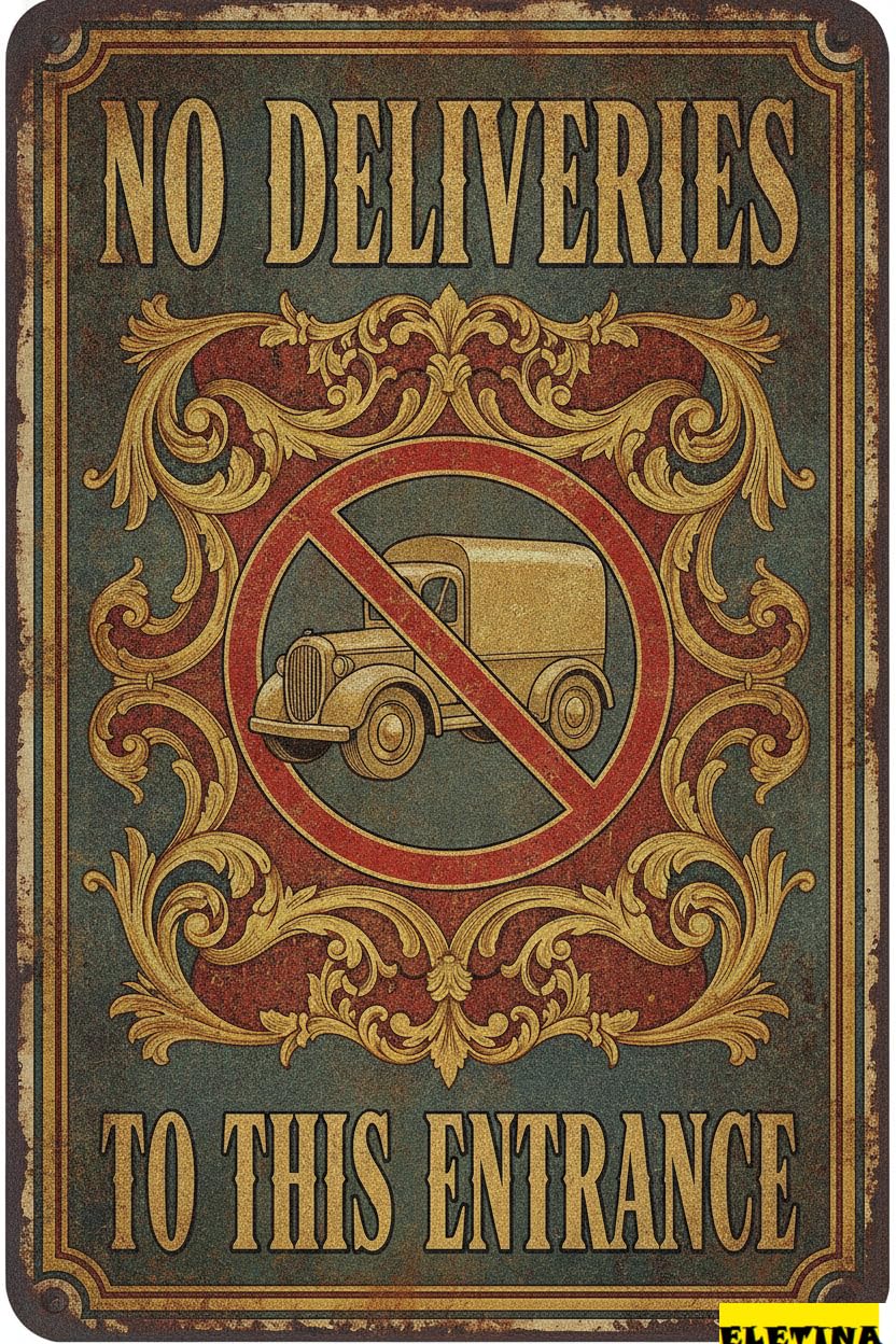 Personalized Sign for Man Cave Metal Warning No Deliveries To This Entrance Metal Plaque Vintage Street Safety S & Als Metal Wall Yard Road Street Outdoor Driveway 8x12in Private Property Decorative