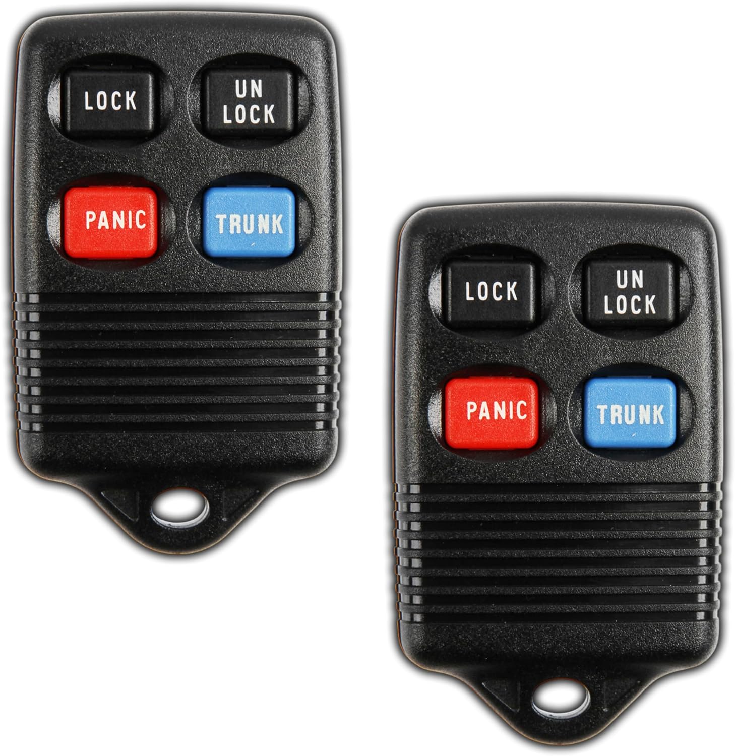 2X KeylessOption Key Fob Replacement for 1992 1993 1994 1995 1996 1997 1998 Ford Bronco Explorer F-150 Mazda B2300 Mercury Sable Lincoln Town Car Remote, 4-Button GQ43VT4T, Programming Guide Included