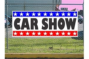 Stars & Stripes Car Show Banner Sign 2x5