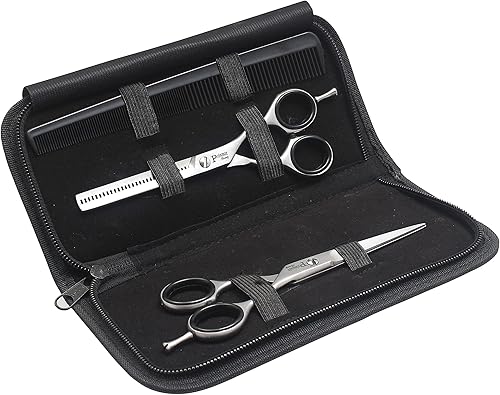 's - Juego de aseo para perros de 6 pulgadas con tijeras de peluquero y peine, para gatos, cachorros, conejos, Golden Retriever, pastor alemán,