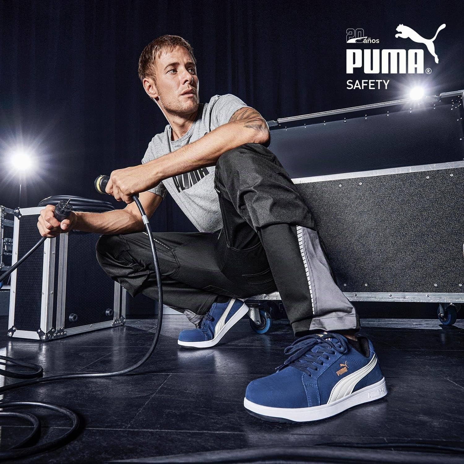 PUMA Iconic Suede Grey Low SD Zapato industrialHombre
