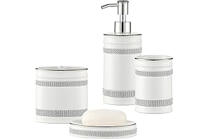 Rhinestone Bathroom Accessories Set: Enhance Your Bathroom Decor