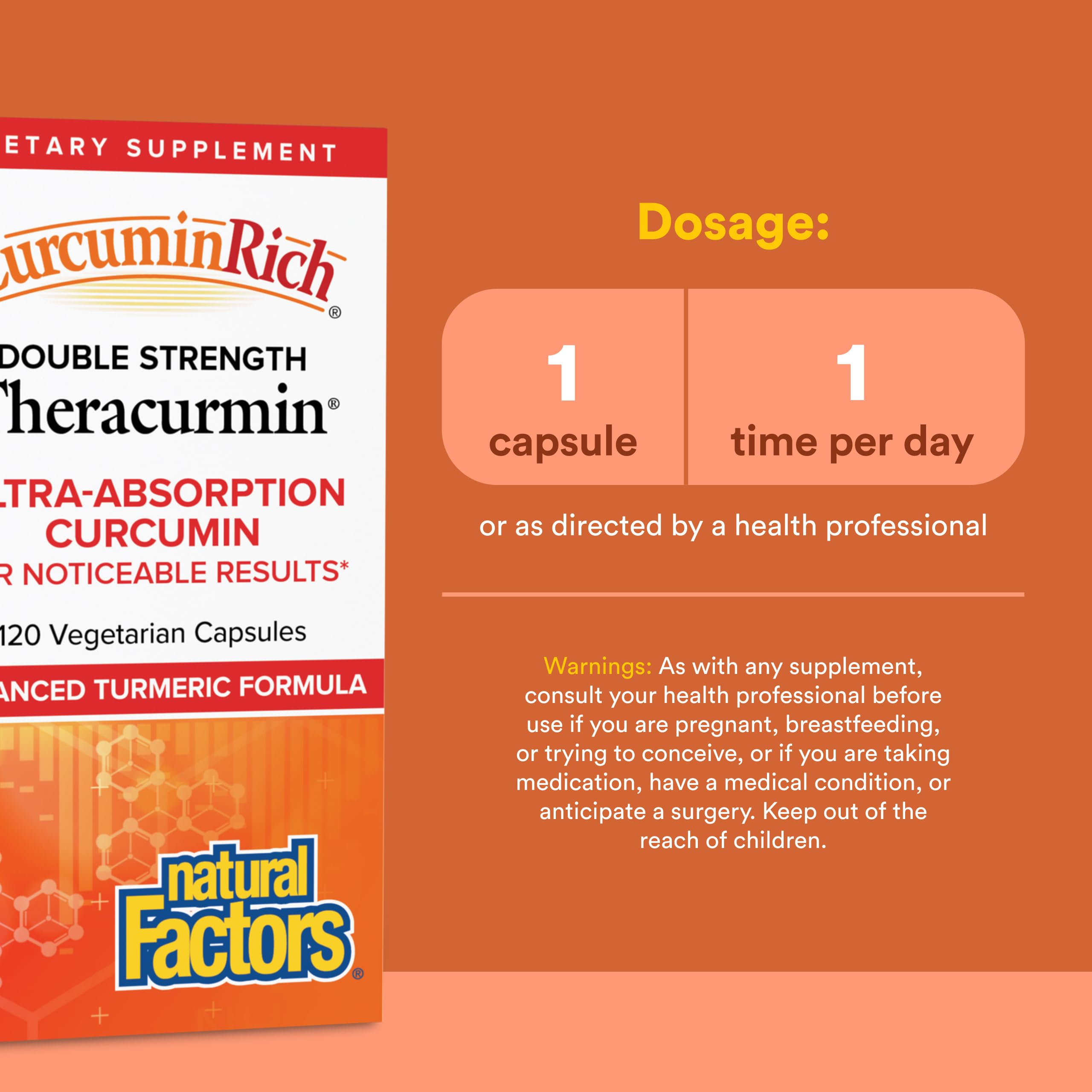 Natural Factors CurcuminRich Double Strength Theracurmin, 120 Capsules — Amazon image 3