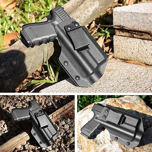 Miniatura 2 de Kydex - Funda compatible con Glock 19 19X 23 32 45 con TLR1 - Funda de cintura interior de corte óptico para G19 G19X G23 G32 G45 con Streamlight