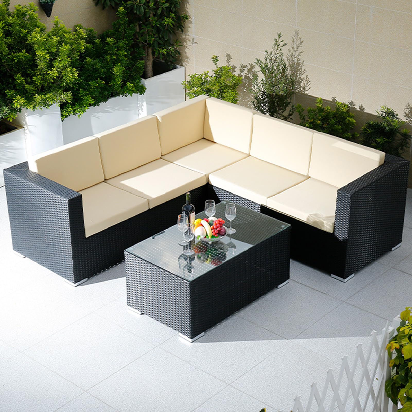 Wasserdichtes dunkelblaues Outdoor-Kissen, 170 x 55 cm, rutschfest, waschbar, Sitzkissen für Gartenbank & Fensterbank, dick, 5 cm, Kissenbezug für bequemes Sitzen