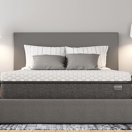 Miniatura 3 de Yogabed Colchón híbrido fresco (12 pulgadas) para dormir fresco y cómodo toda la noche, espuma viscoelástica con infusión de cobre, sistema de