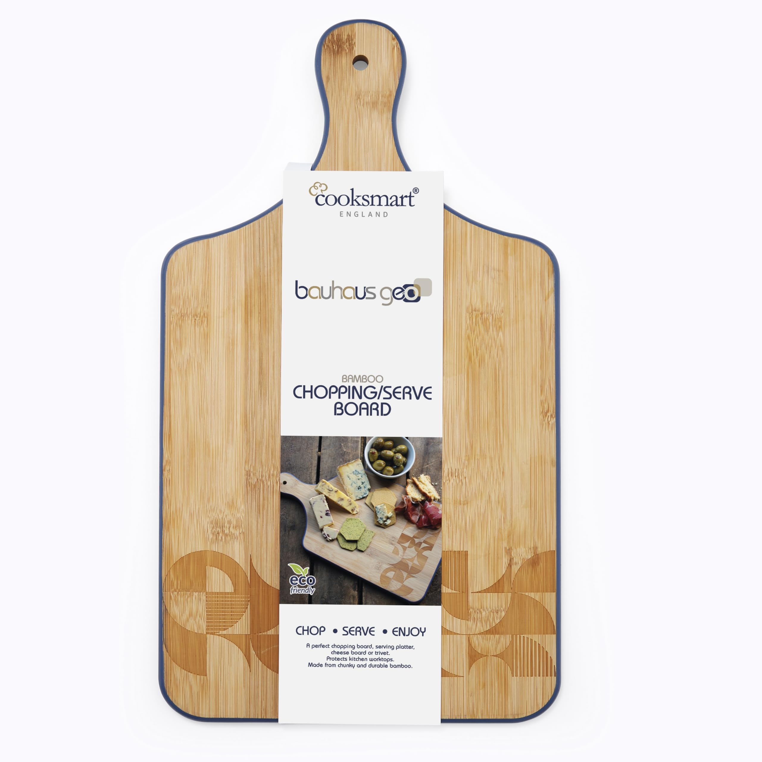 Cooksmart Schneidebretter aus Holz, britisches Design, Bauhaus-Geo-Bambus-Paddelbrett,  schnes Brett fr alle Arten von Kche, Holzschneidebretter, ideal zum  Hacken von Fleisch und Gemse : Amazon.de: Kche, Haushalt & Wohnen